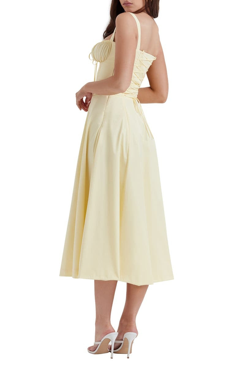 Nooria - Elegant Women's Floral Midi Dress with Flared Skirt