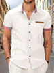 Joel - Stylish Men's Short-Sleeved Shirt with Decorative Chest Pocket