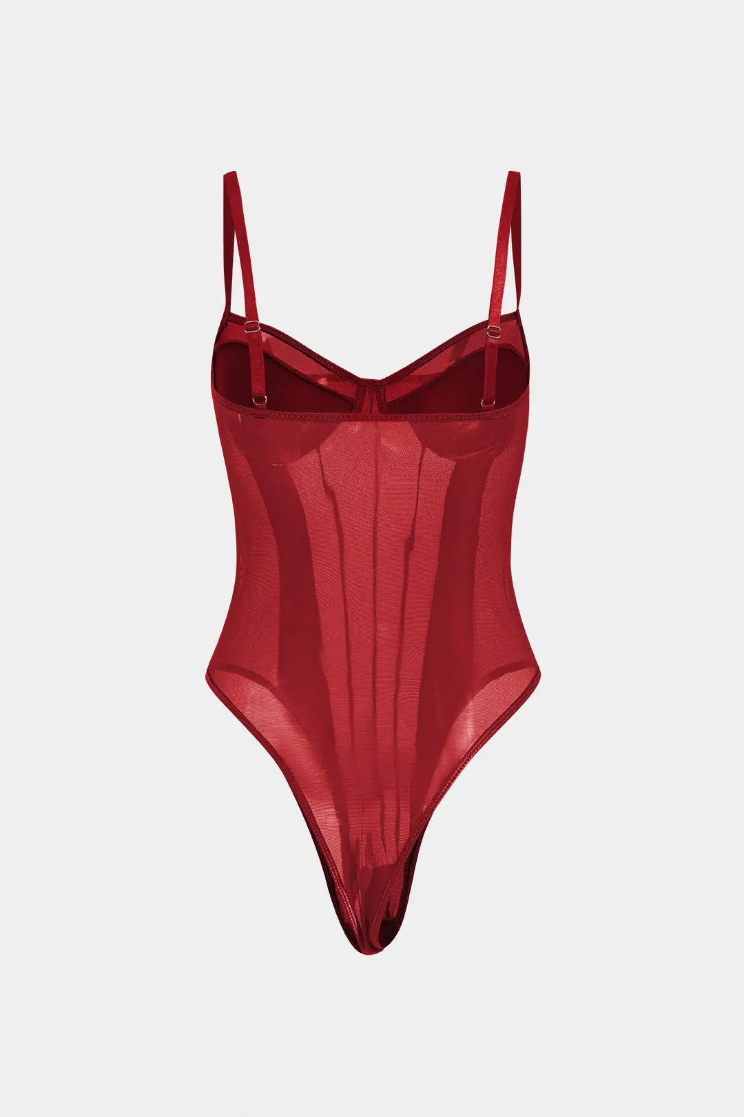 Fay - Sexy Backless Mesh Women's Sheer Corset Bodysuit for Stunning Allure