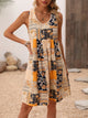 Sofia - Vibrant Sleeveless Women's Printed Dress with Patchwork Design