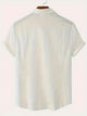 Colin - Lightweight Men's Short-Sleeved Shirt in Cotton and Linen Blend