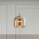 Framevia - AmberGlow Retro LED Pendant Lights Gold Metal Glass