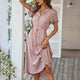 Julep - Stylish Women's Polka Dot Dress with V-neck and Knee-length Cut
