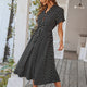 Julep - Stylish Women's Polka Dot Dress with V-neck and Knee-length Cut