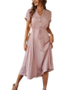 Julep - Stylish Women's Polka Dot Dress with V-neck and Knee-length Cut