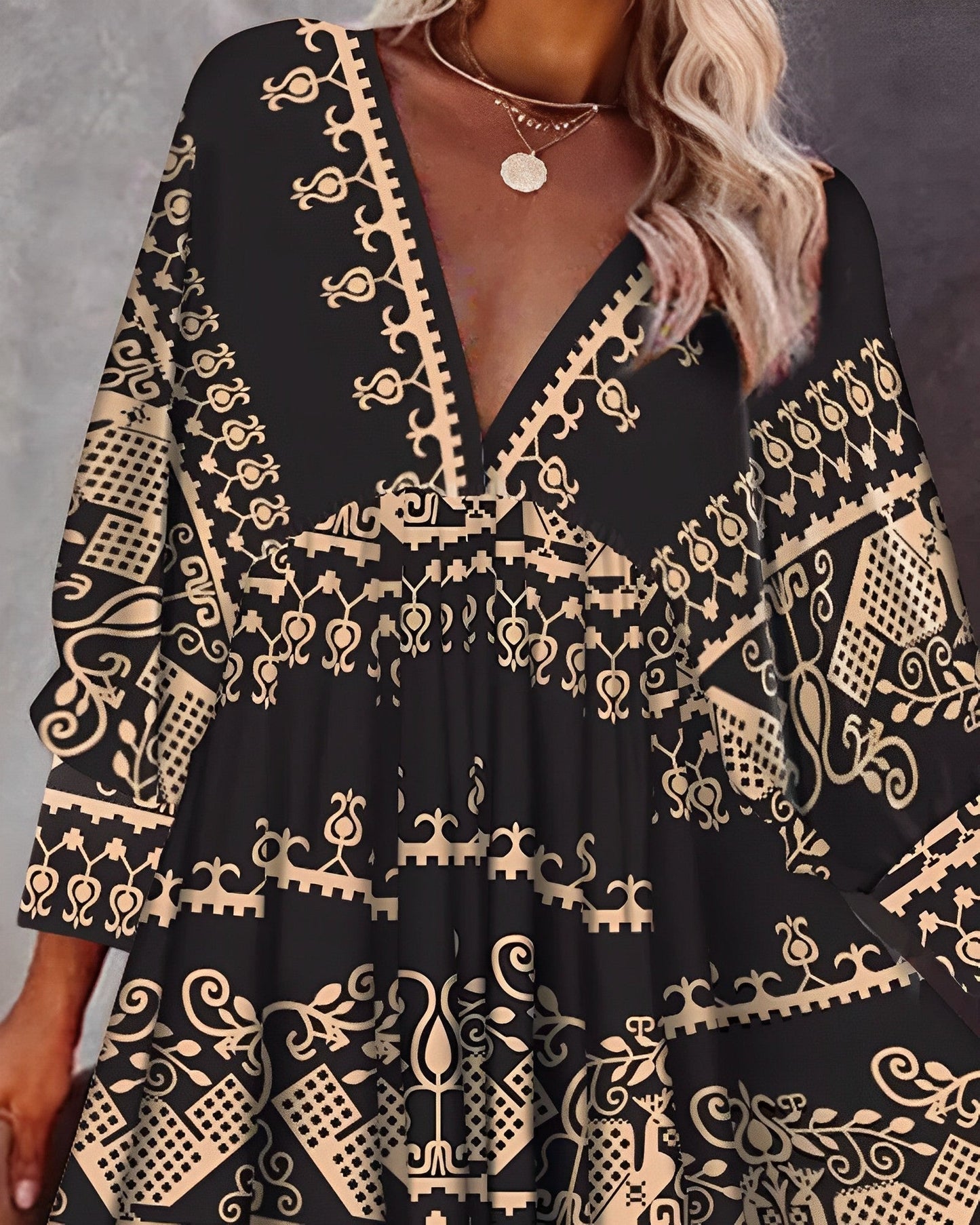 Galadriel - Elegant Printed Summer Dress in Comfortable Cotton