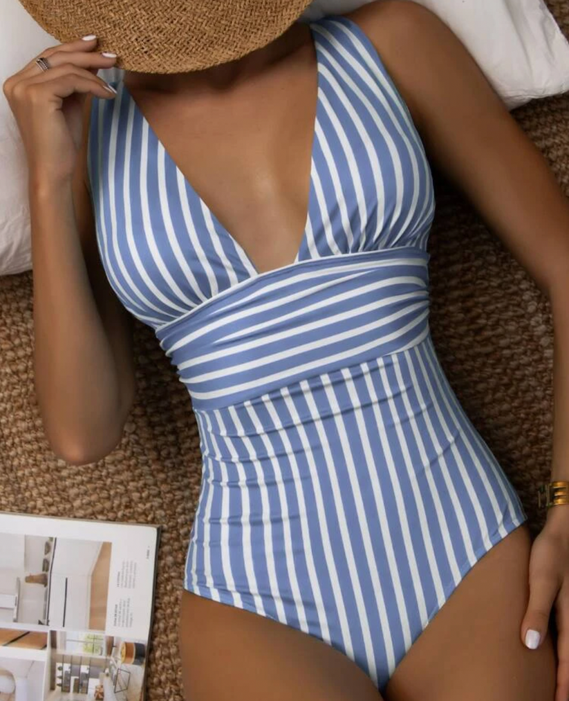 Moll - Elegant Women's Summer Sensation Swimsuit with Stripes