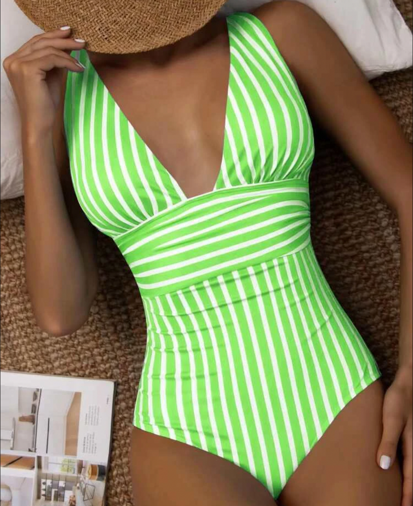 Moll - Elegant Women's Summer Sensation Swimsuit with Stripes