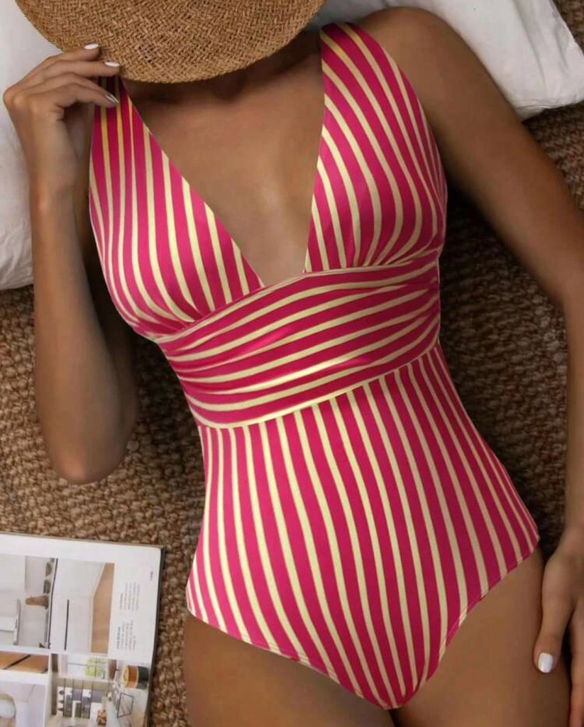 Moll - Elegant Women's Summer Sensation Swimsuit with Stripes