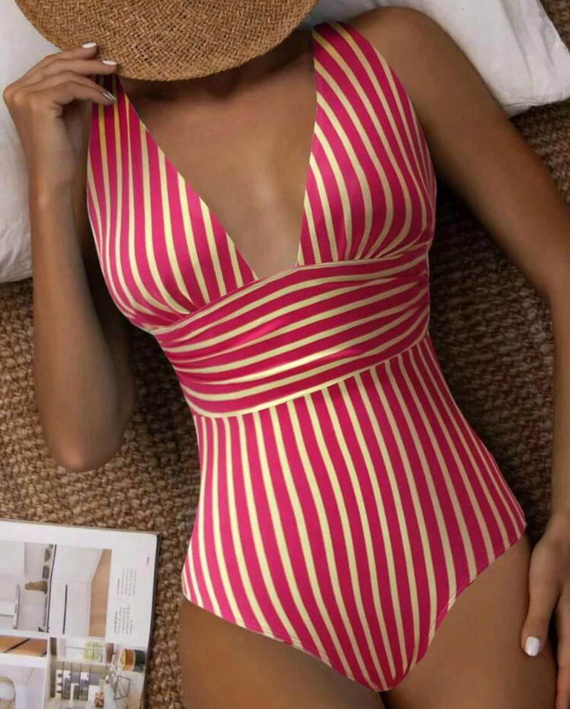 Moll - Elegant Women's Summer Sensation Swimsuit with Stripes