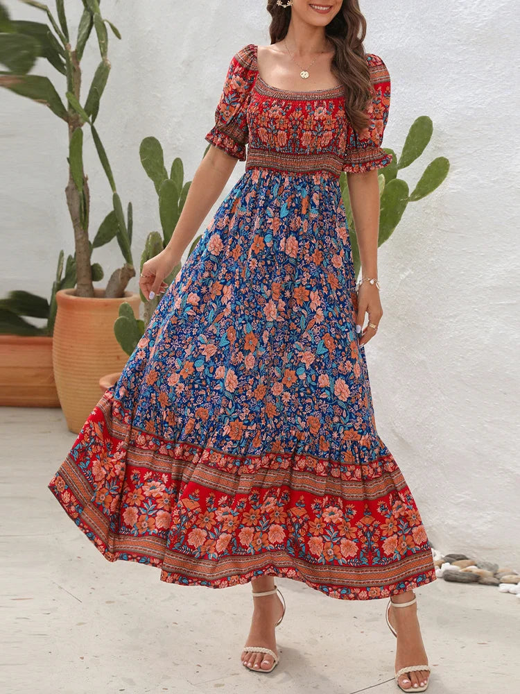 Rachel - Elegant Women's Floral Sundress for Summer Outings