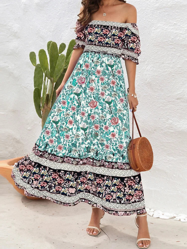 Rachel - Elegant Women's Floral Sundress for Summer Outings