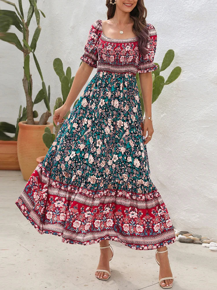 Rachel - Elegant Women's Floral Sundress for Summer Outings