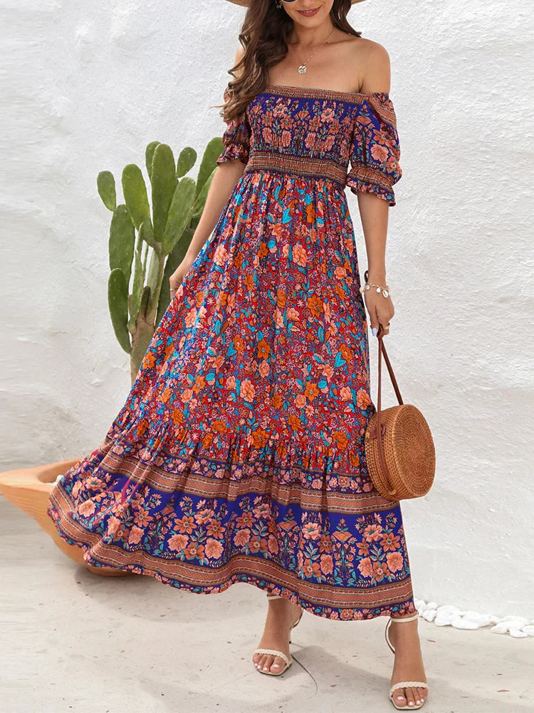 Rachel - Elegant Women's Floral Sundress for Summer Outings