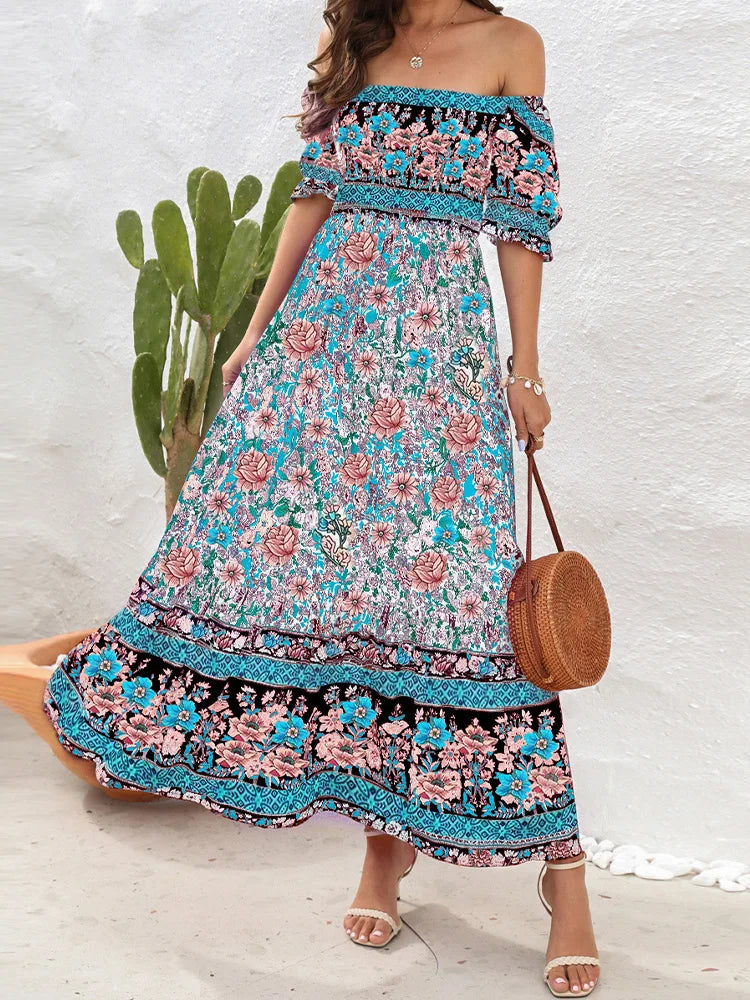 Rachel - Elegant Women's Floral Sundress for Summer Outings