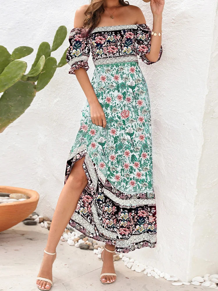 Rachel - Elegant Women's Floral Sundress for Summer Outings