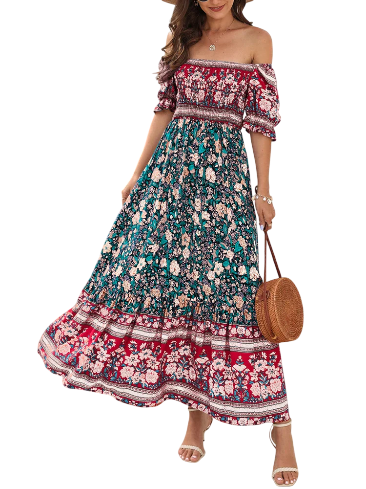 Rachel - Elegant Women's Floral Sundress for Summer Outings