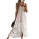 Harlow - Boho Chic Dress with Romantic Embroidery and Playful Pompoms