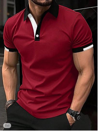 Nick - Stylish Men's Button-Up Polo Shirt for Casual Occasions