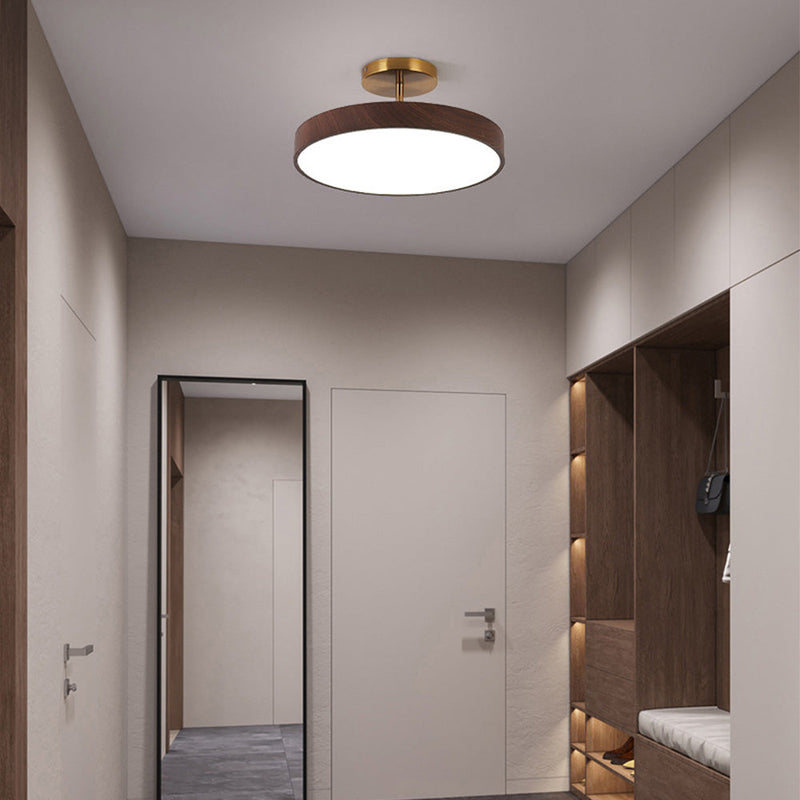 Suspora - Wood LED Ceiling Light Semi Flush Mount Fixture