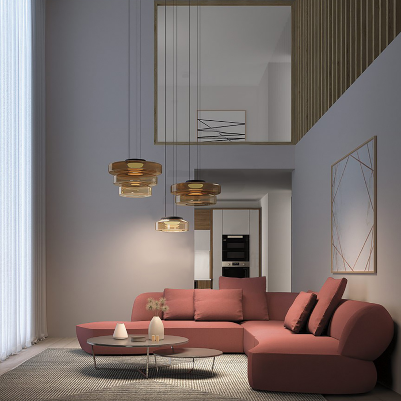 AuraLuxe - Bauhaus Style Glass Pendant Lighting for Modern Interiors