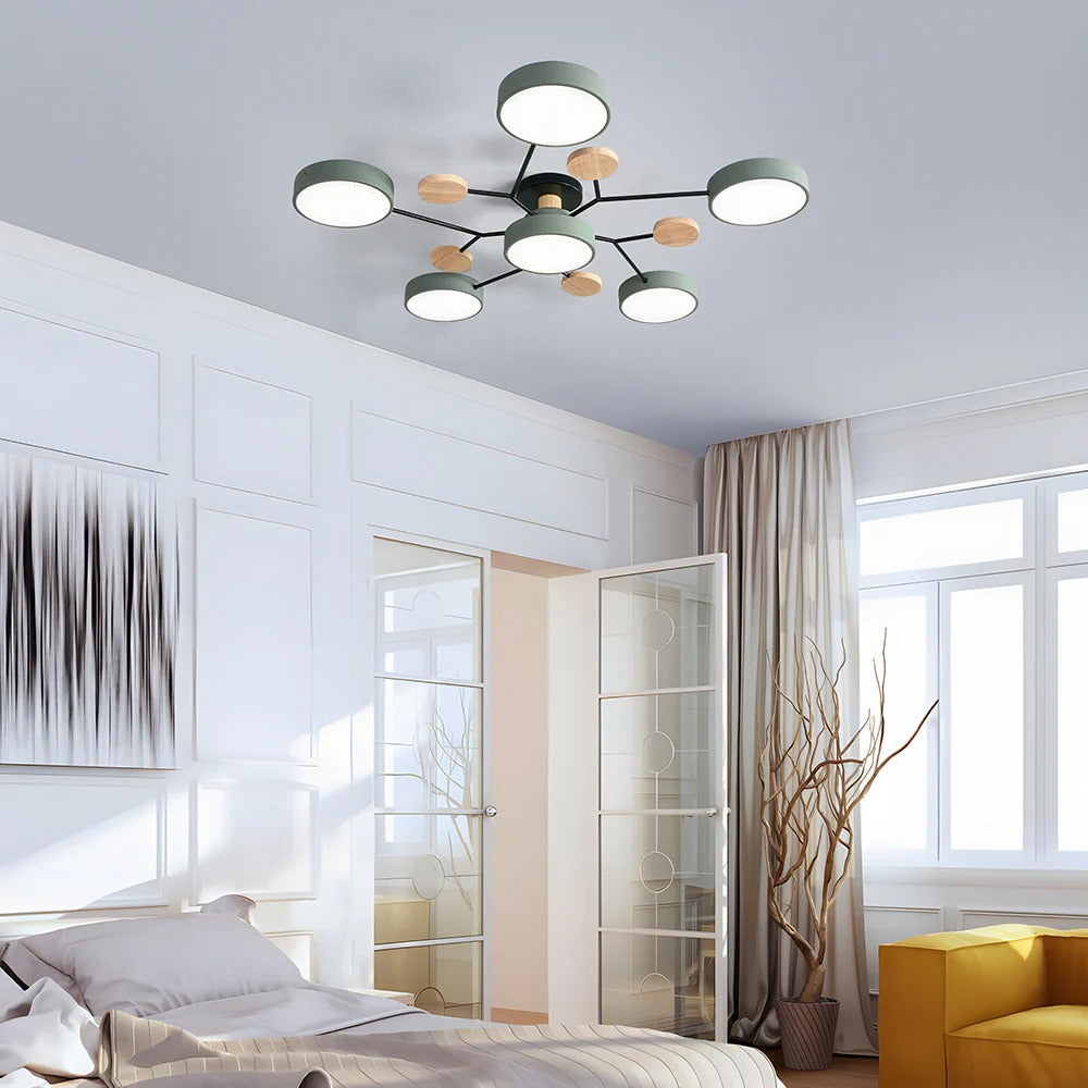 Ornava - Modern LED Flush Mount Ceiling Light Chandelier for Home