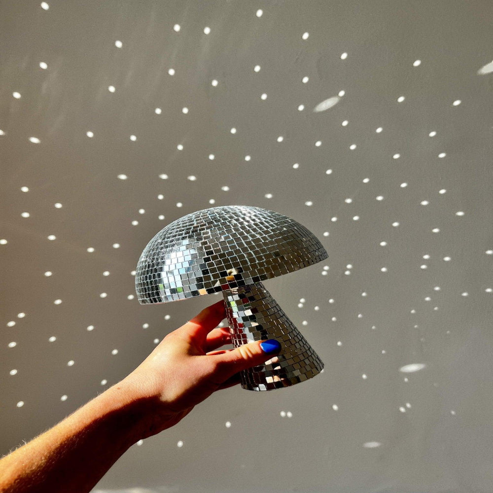 Growvia - Disco Ball Mushroom Lamp With Sparkling Glass Tiles