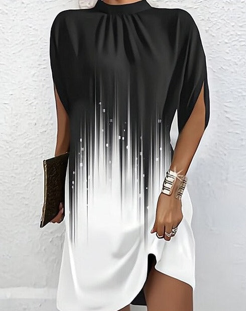 Nerida - Stylish Women's Fashion Dress with Batwing Sleeves and Charming Patterns
