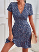 Hannah - Stylish Floral Dress for Women with V-neck and Flared Hem