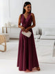 Elisabeth - Womens V Neck Maxi Dress With Flattering Fit