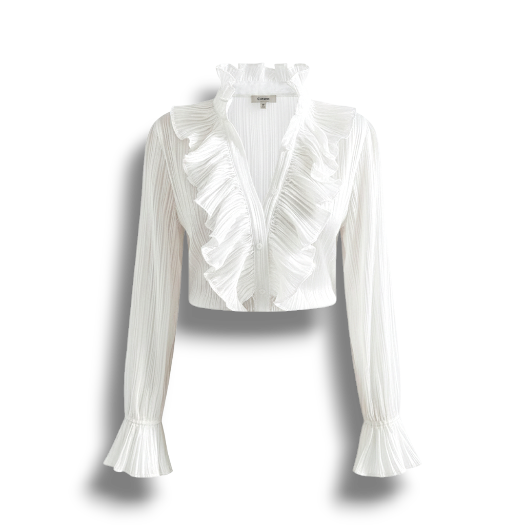 Viola - Elegant Ruffled Chiffon Blouse for Feminine Style