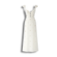 Isabella - Vintage Embroidered Fishtail Midi Dress with Puff Sleeves