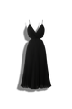 Rainelle - Elegant Sleeveless V-neck Maxi Dress with Pleated Skirt