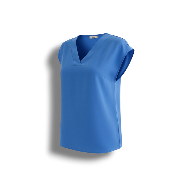 Peg - Elegant Women's Chic Festive Top with Round Neckline