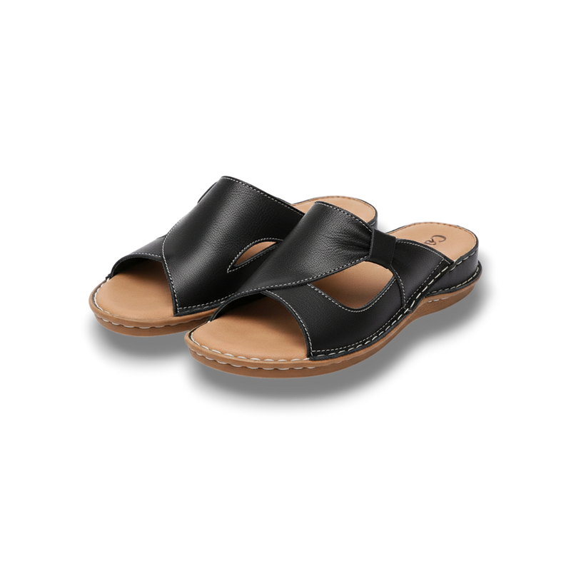 Quinley - Comfortable Orthopedic Leather Sandals with Adjustable Fit