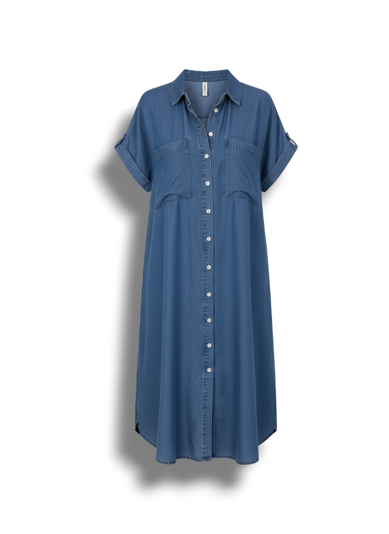 Rosalyn - Casual Women's Loose Dress in Luxurious Cotton