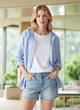 Lilac - Stylish Linen Hoodie Blouse for Effortless Summer Fashion