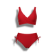Rosemarie - Wrap Bikini Top With Wide Straps High Waist Side Tie