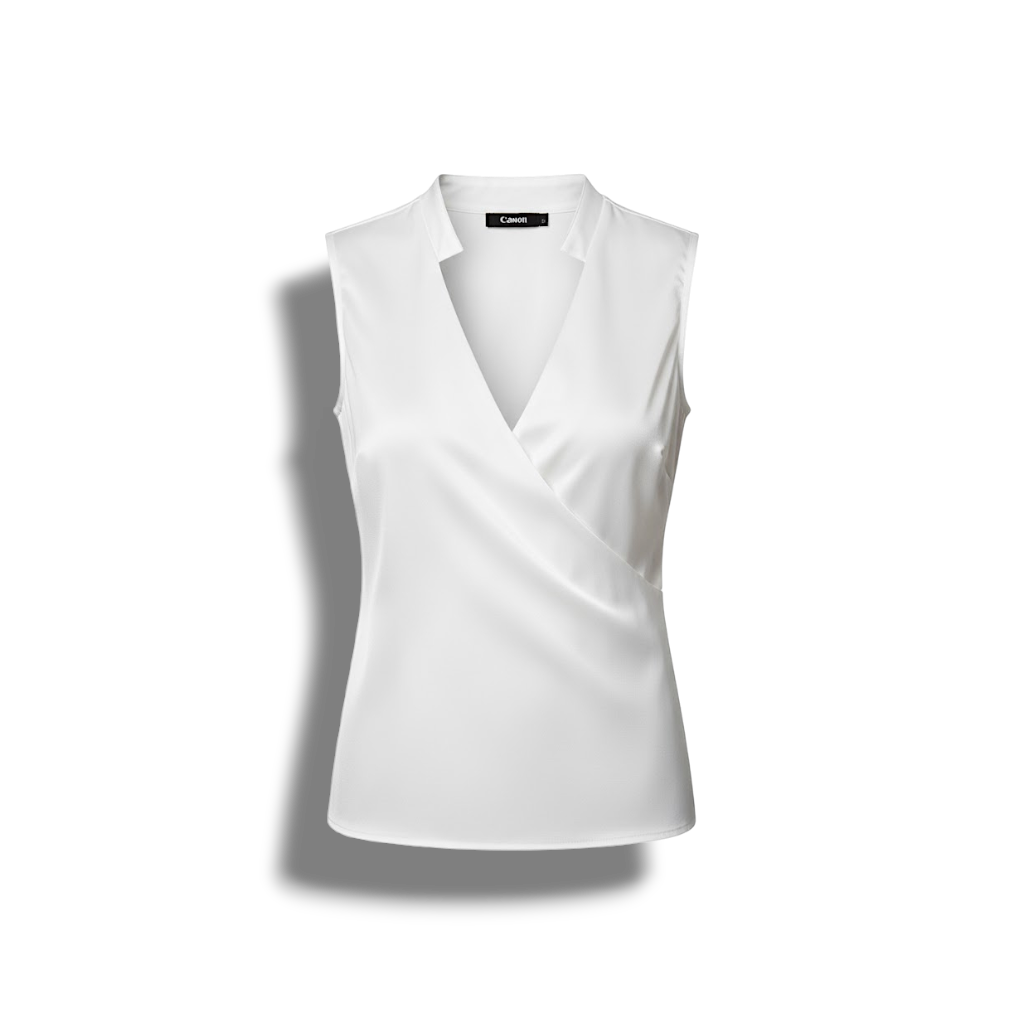 Hermione - Floral Women's Blouse with V-neck and Sleeveless Design