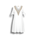 Dot - Sophisticated V-neck Tunic Dress for Women in White