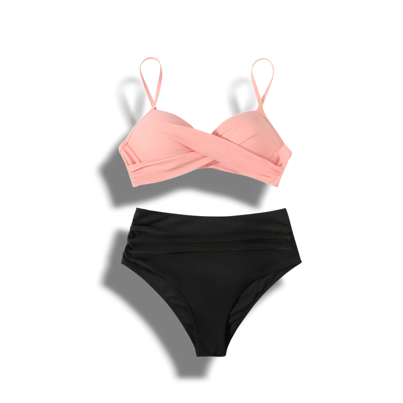 Geraldine - Elegant Women's Bikini Set with High-Waisted Bottoms