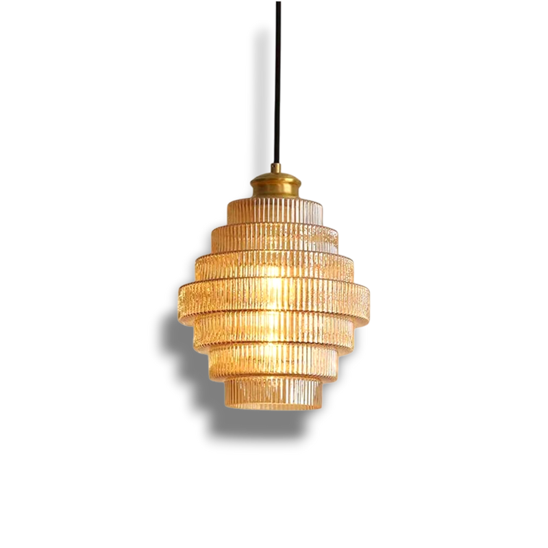 Solarae - Hebes Retro Glass Pendant Lamp Brass Elegant Living Room