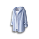 Lilac - Stylish Linen Hoodie Blouse for Effortless Summer Fashion