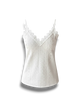 Garnetta - Playful and Elegant Lace Top with V-neck and Spaghetti Straps
