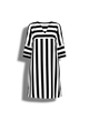 Kara-Lee - Elegant Striped Dress for Women with V-neck and Mid-length Design