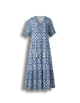 Ruan - Cozy Women's Maxi Dress with Chic V-neck and Festive Flair