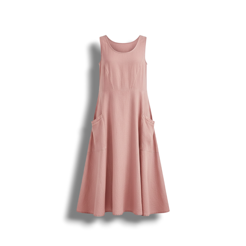 Summer - Relaxed Fit Linen Dress Perfect for Summer Days