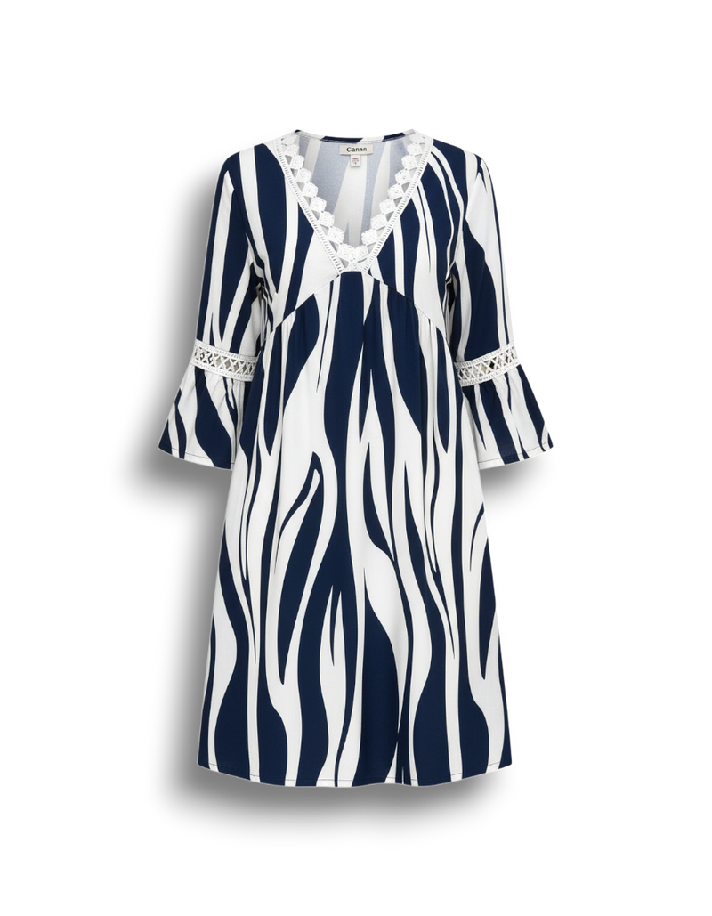 Fenja - Stylish Women's Casual Dress with Boho Vibes and Embroidery
