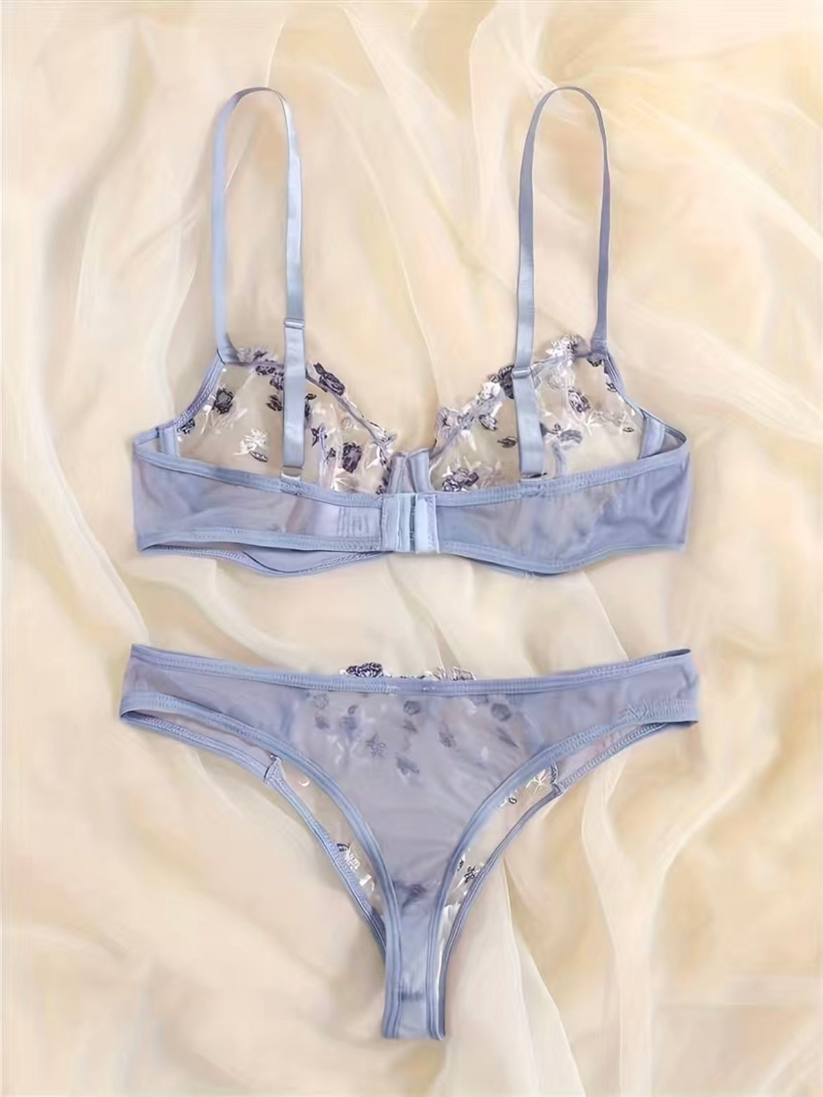 Stephanie - Enchanting Transparent Lingerie Set with Delicate Lace Details