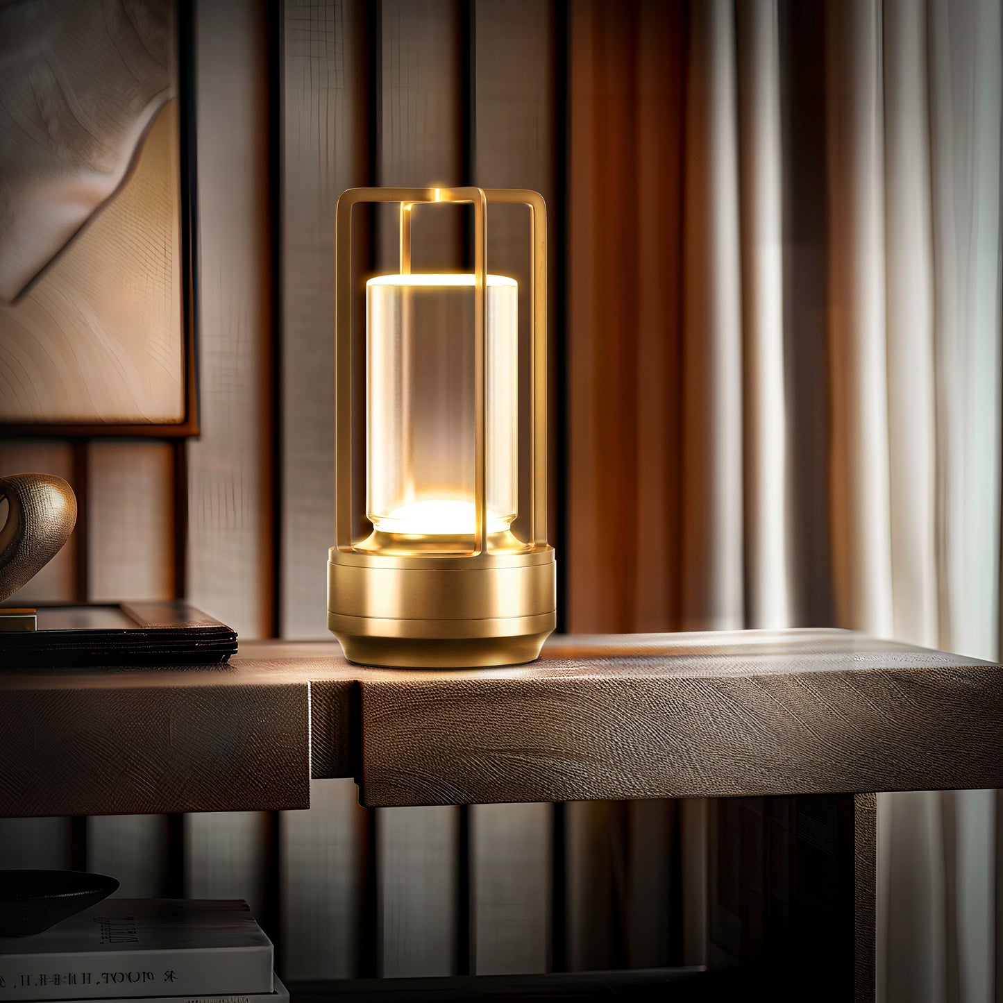 Betsy - Modern crystal table lamp with wireless rechargeable design
